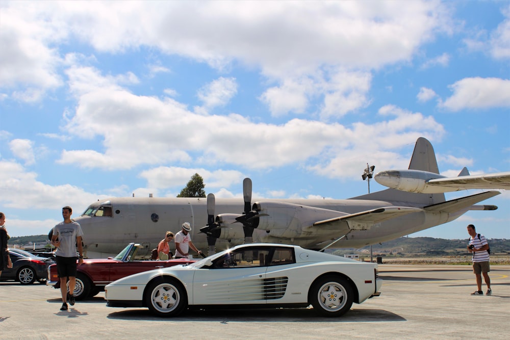 a car with a plane on top