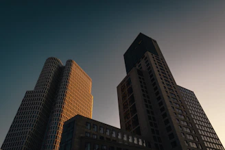 a few tall buildings