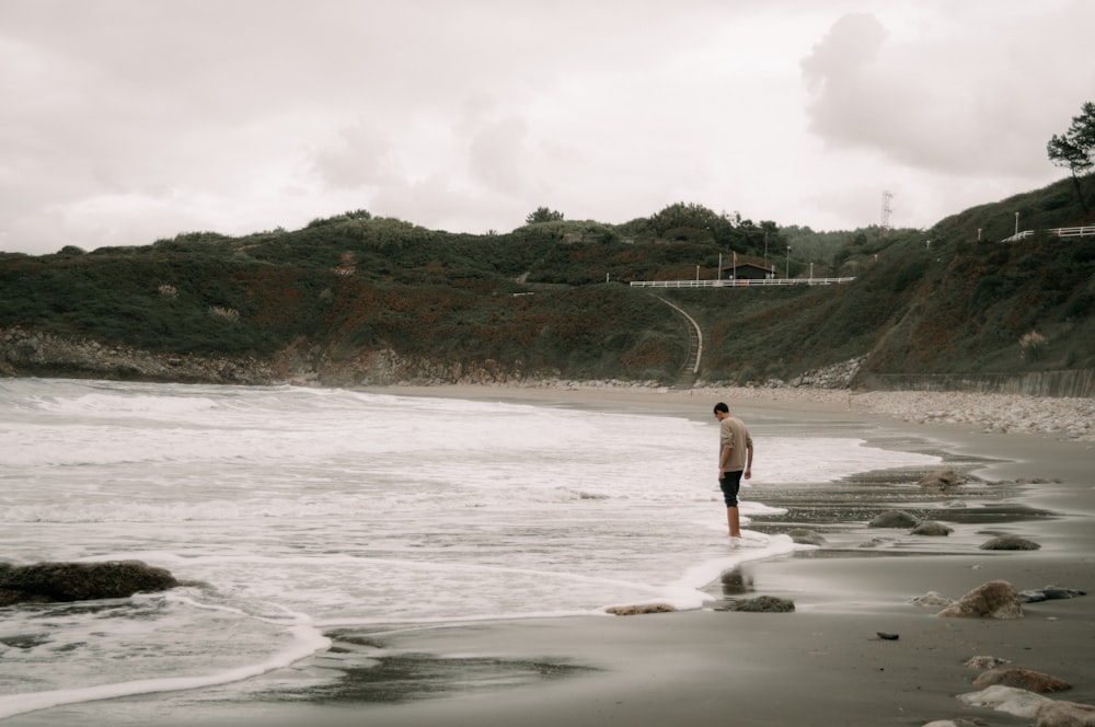 a man standing in the water