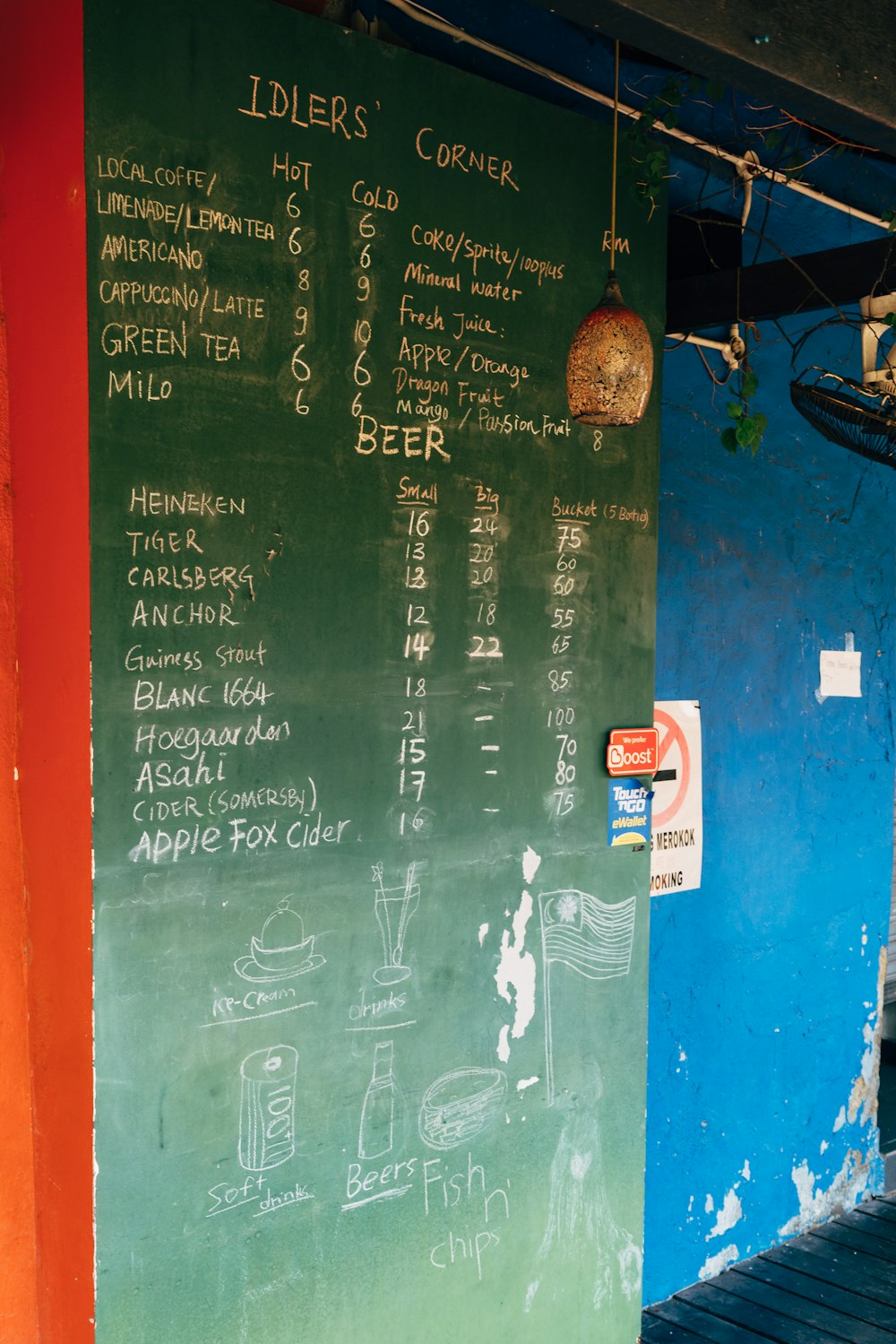 a chalkboard with writing on it