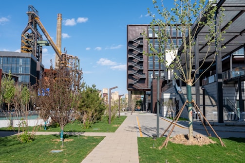 A before-and-after comparison of a renovated urban area.