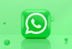A green 3D icon of a telephone handset inside a speech bubble