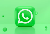 A green 3D icon of a telephone handset inside a speech bubble