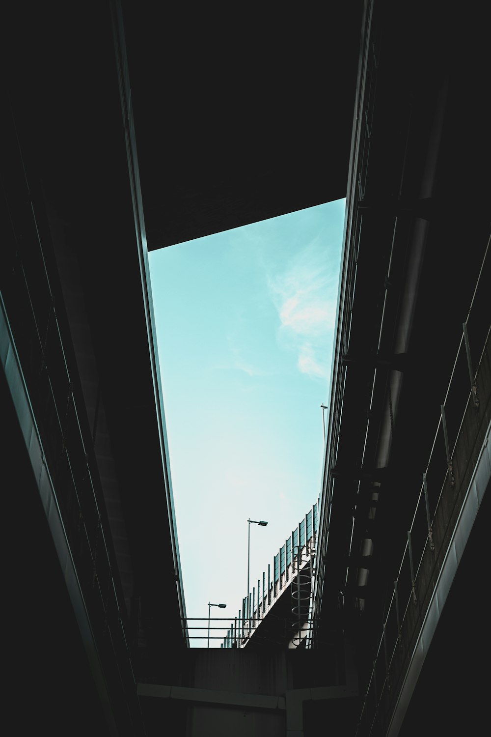 looking through a window at a building