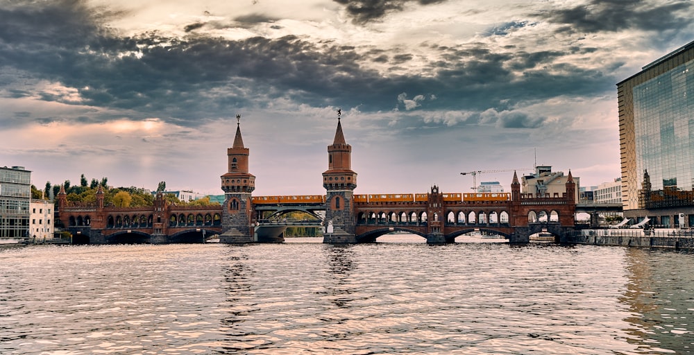 a bridge over a body of water