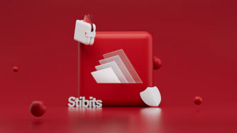 a red box with a white box and red balls