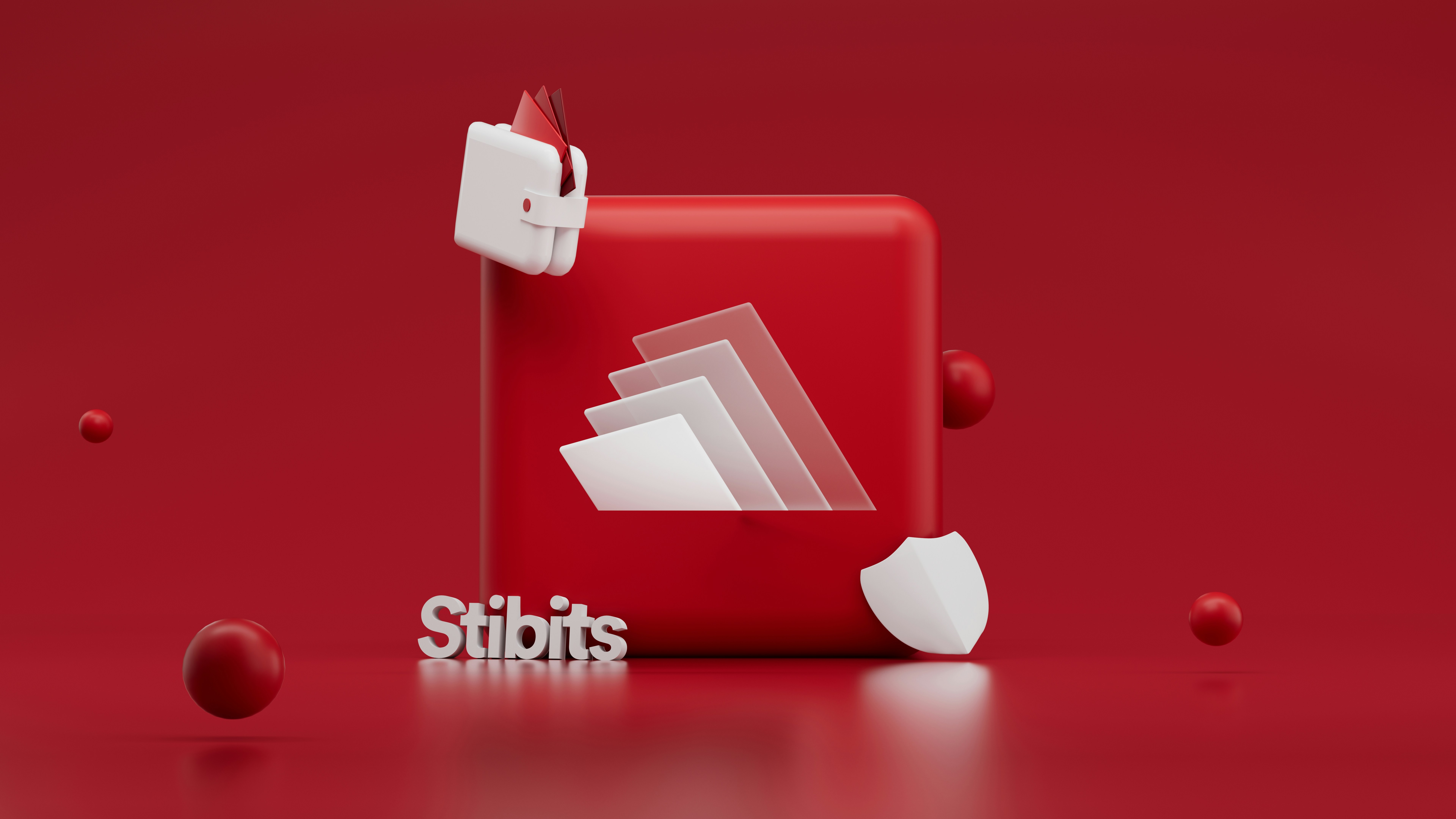 a red box with a white box and red balls