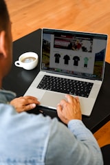 a person using a laptop