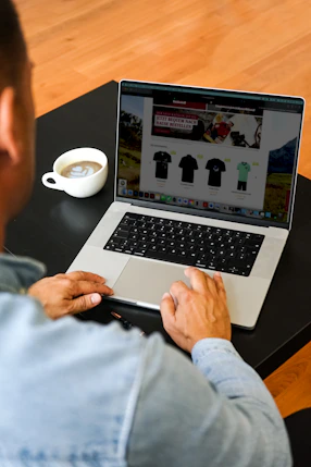 a person using a laptop