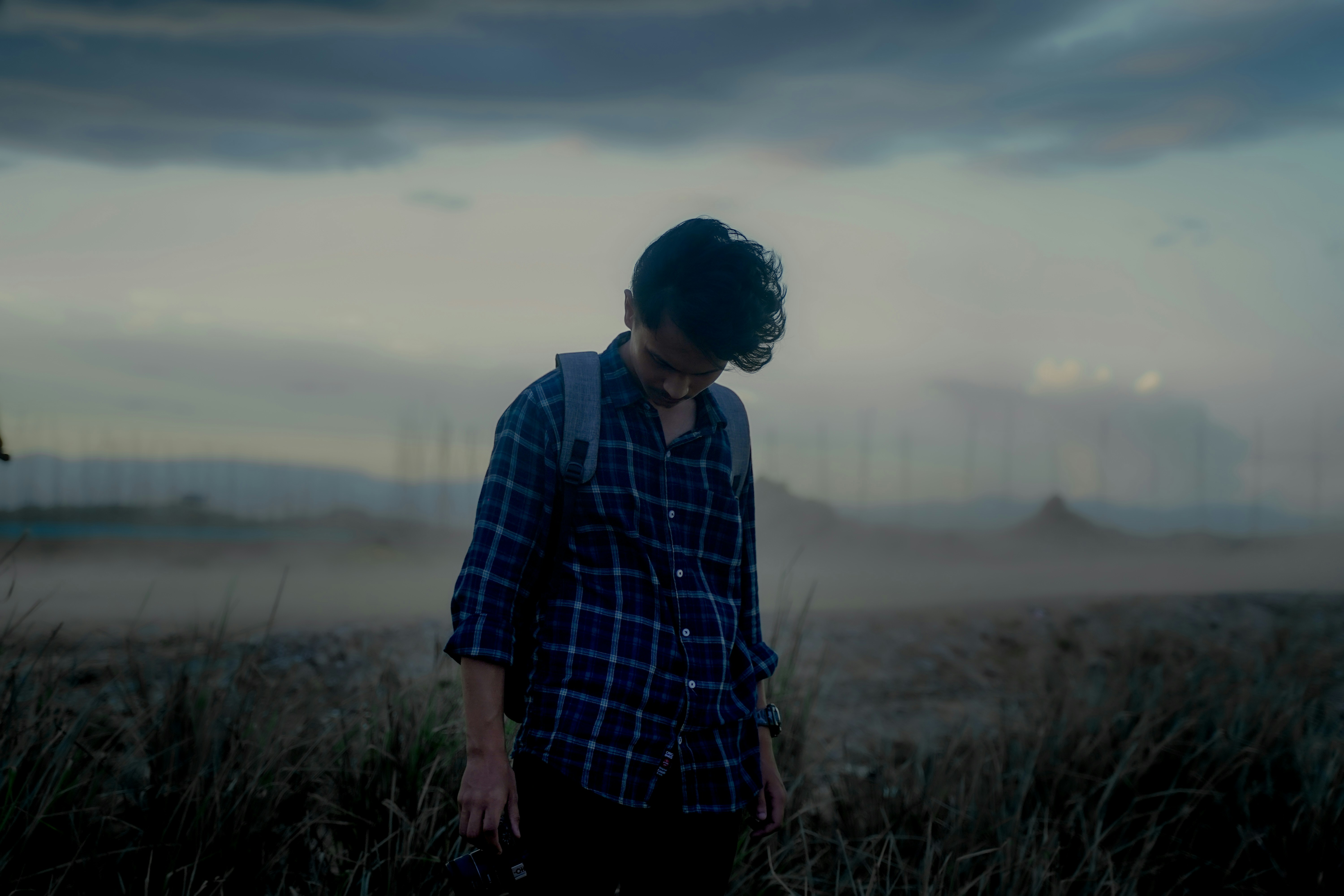 a man standing outside