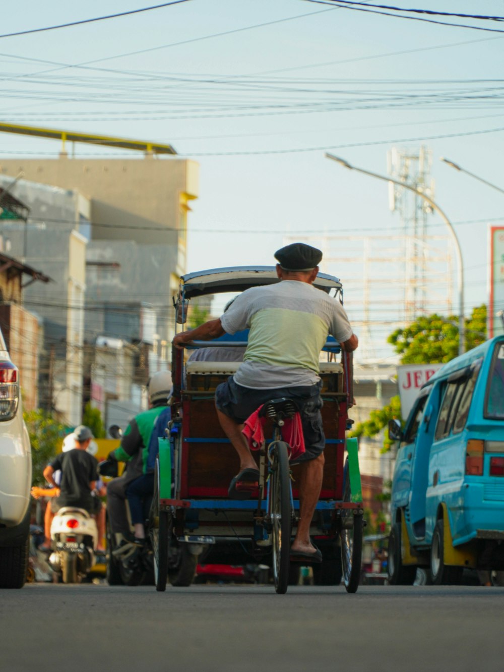 a person riding a motorcycle