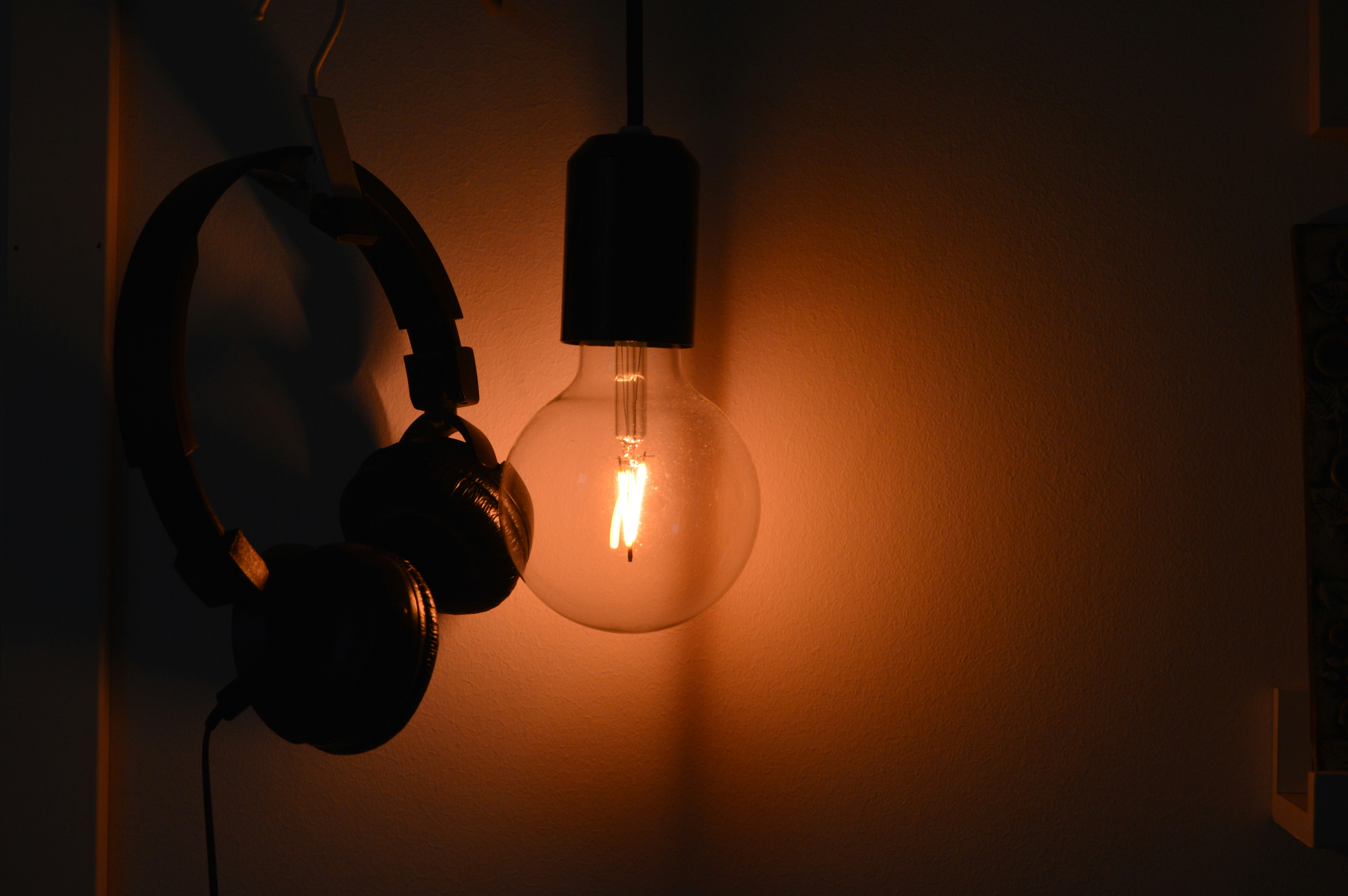 Light bulbs illuminating creative ideas