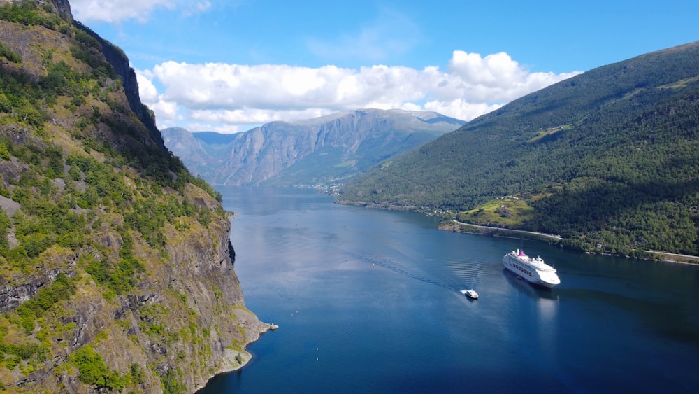 a boat on a river