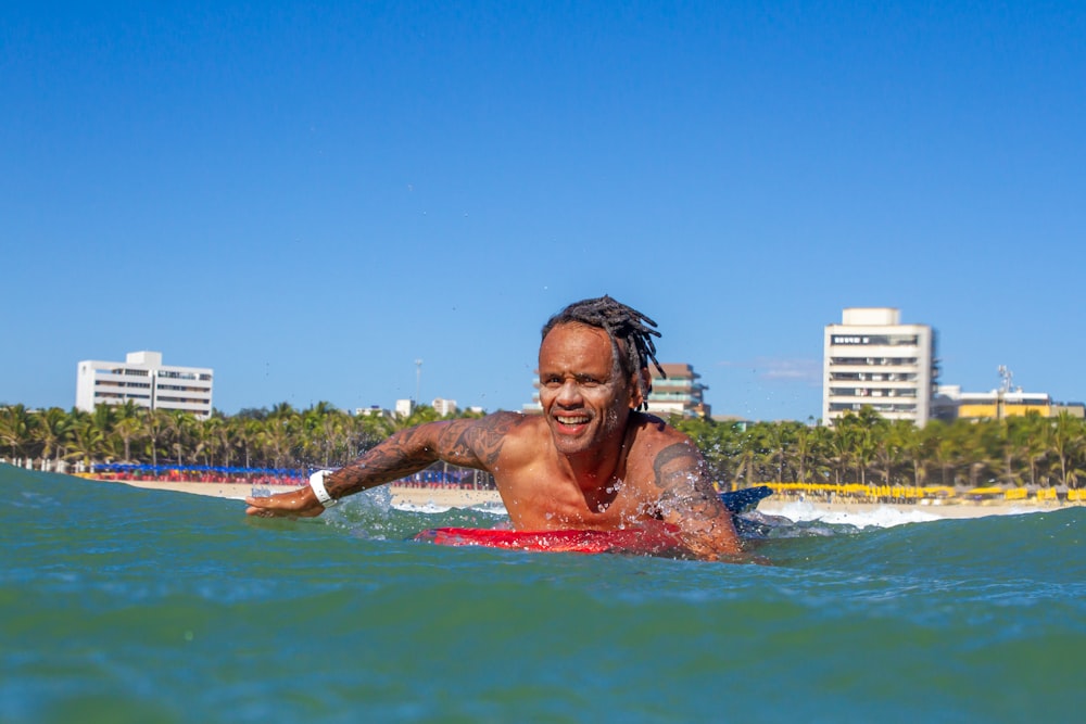 a man in the water