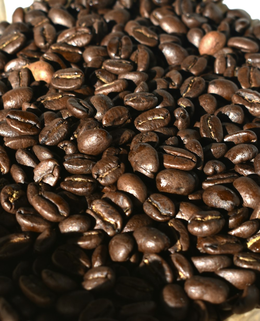 a pile of coffee beans