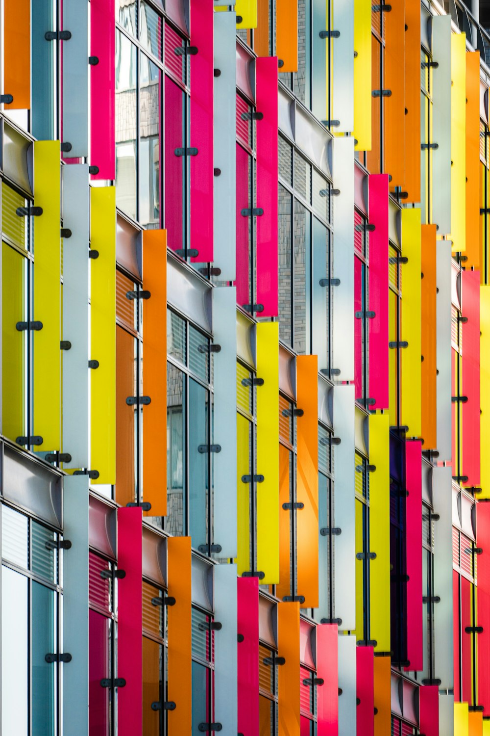 a row of colorful buildings