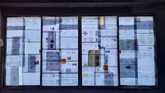 Close-up of documents and charts illustrating immigration policy research.