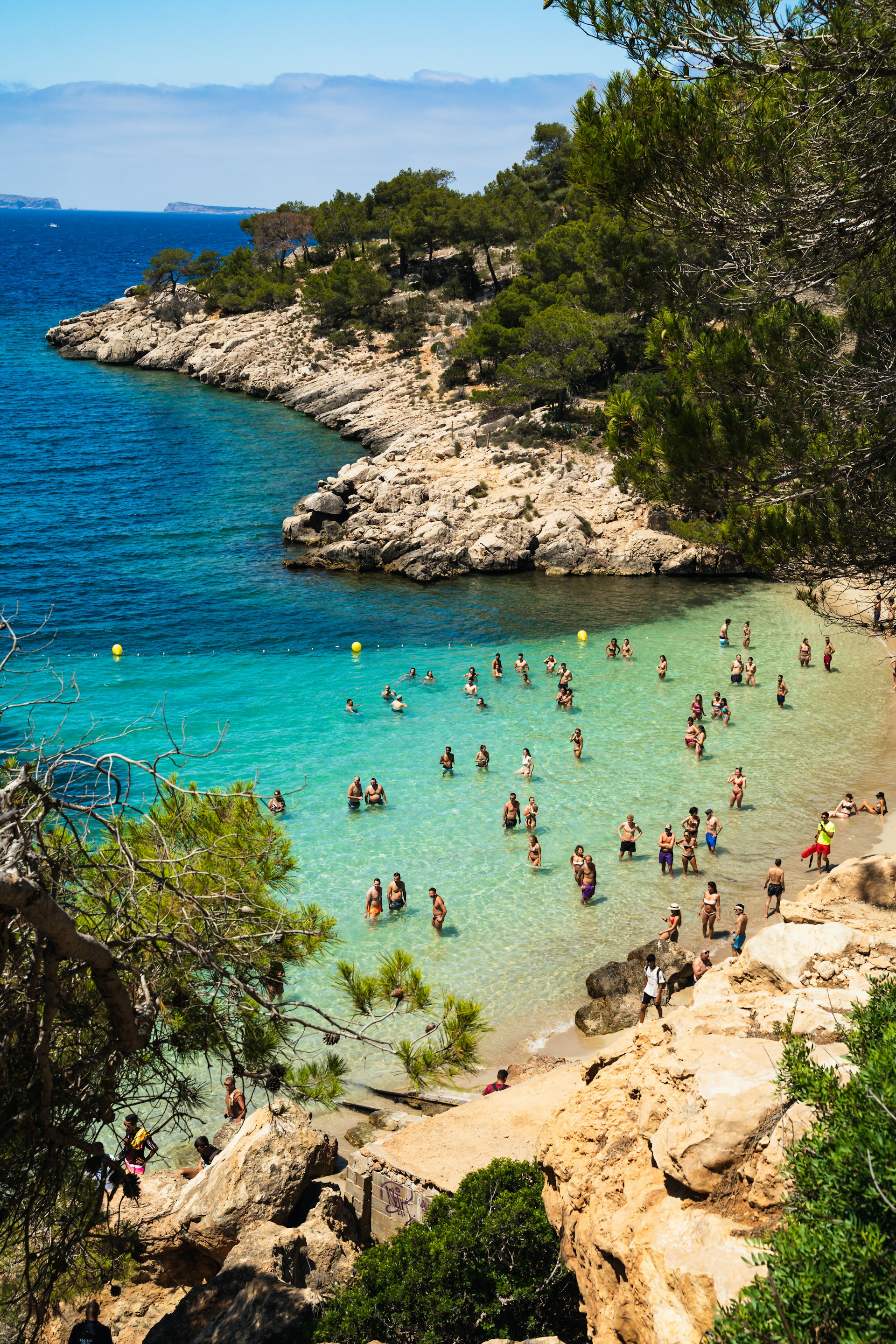 a group of people in a body of water
