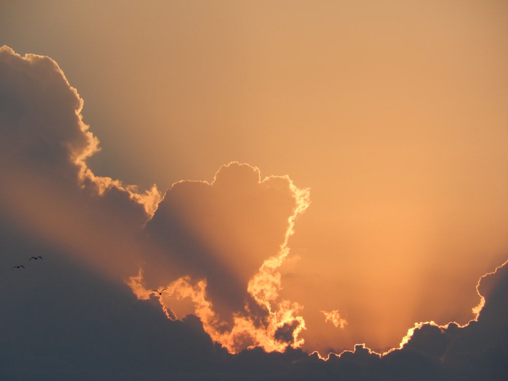 a large cloud formation in the sky