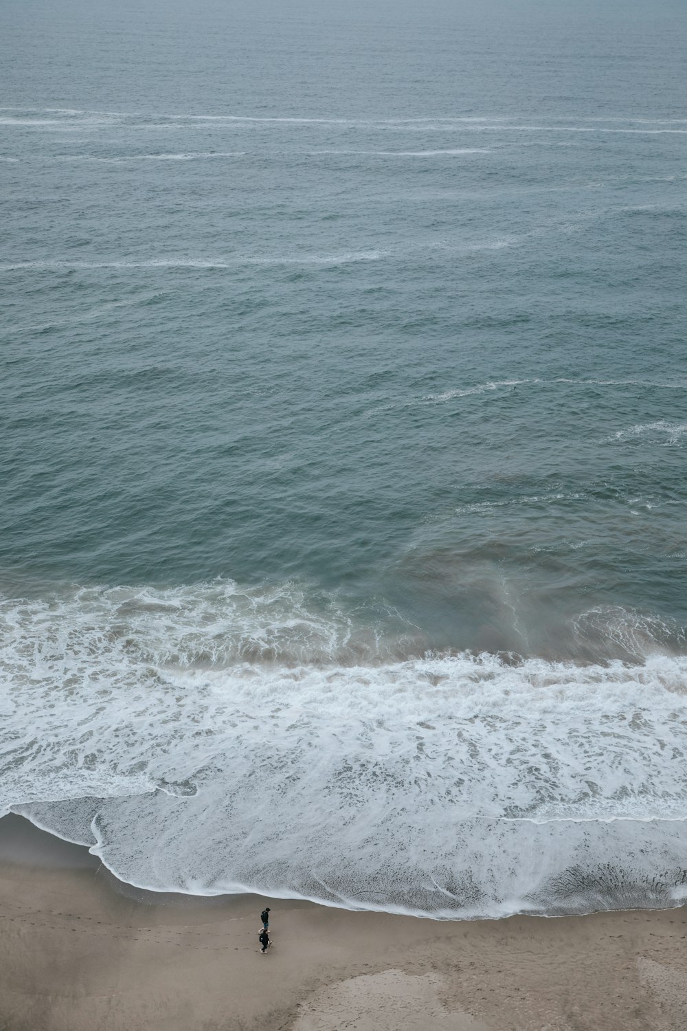 a person standing on a beach