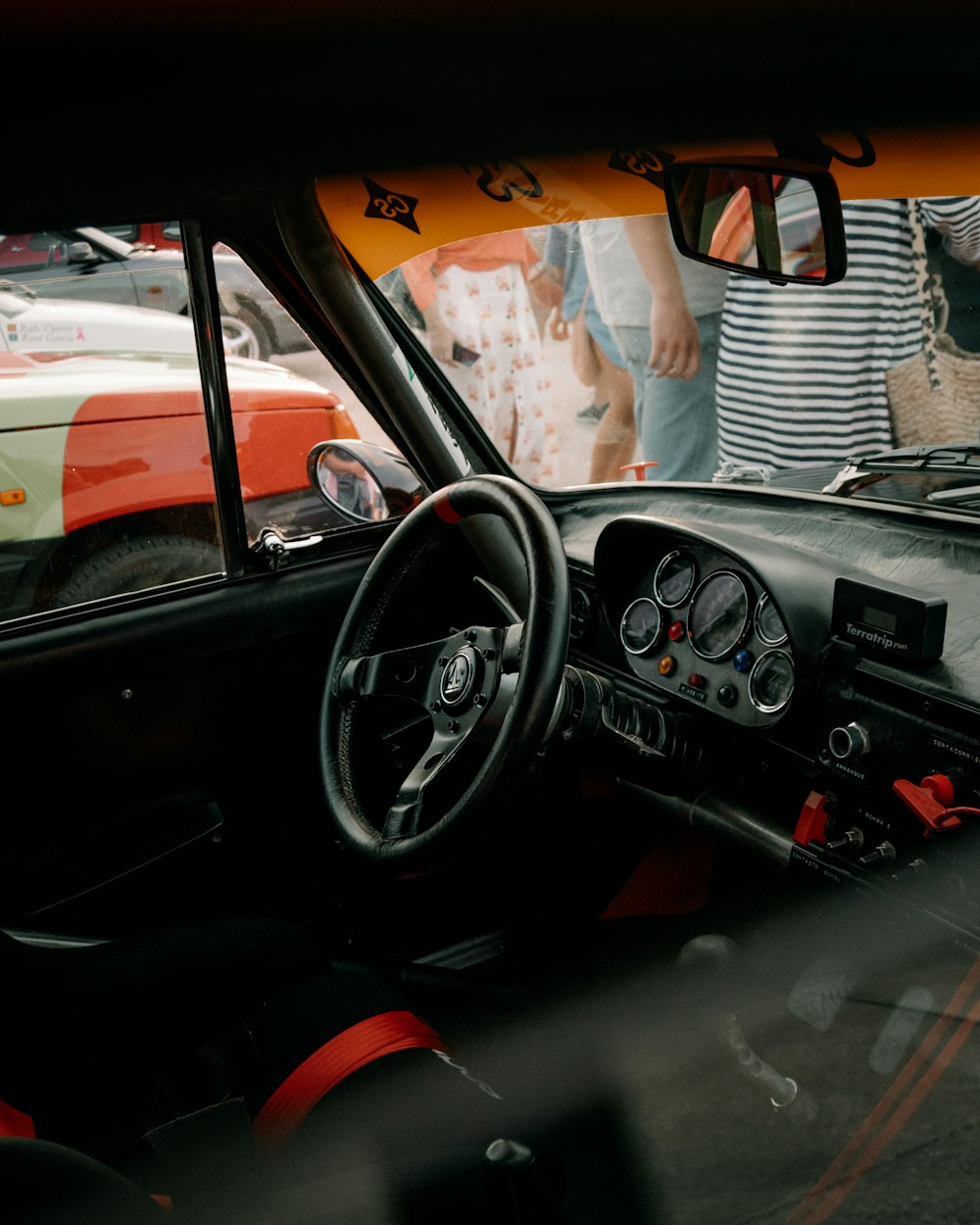 the interior of a car