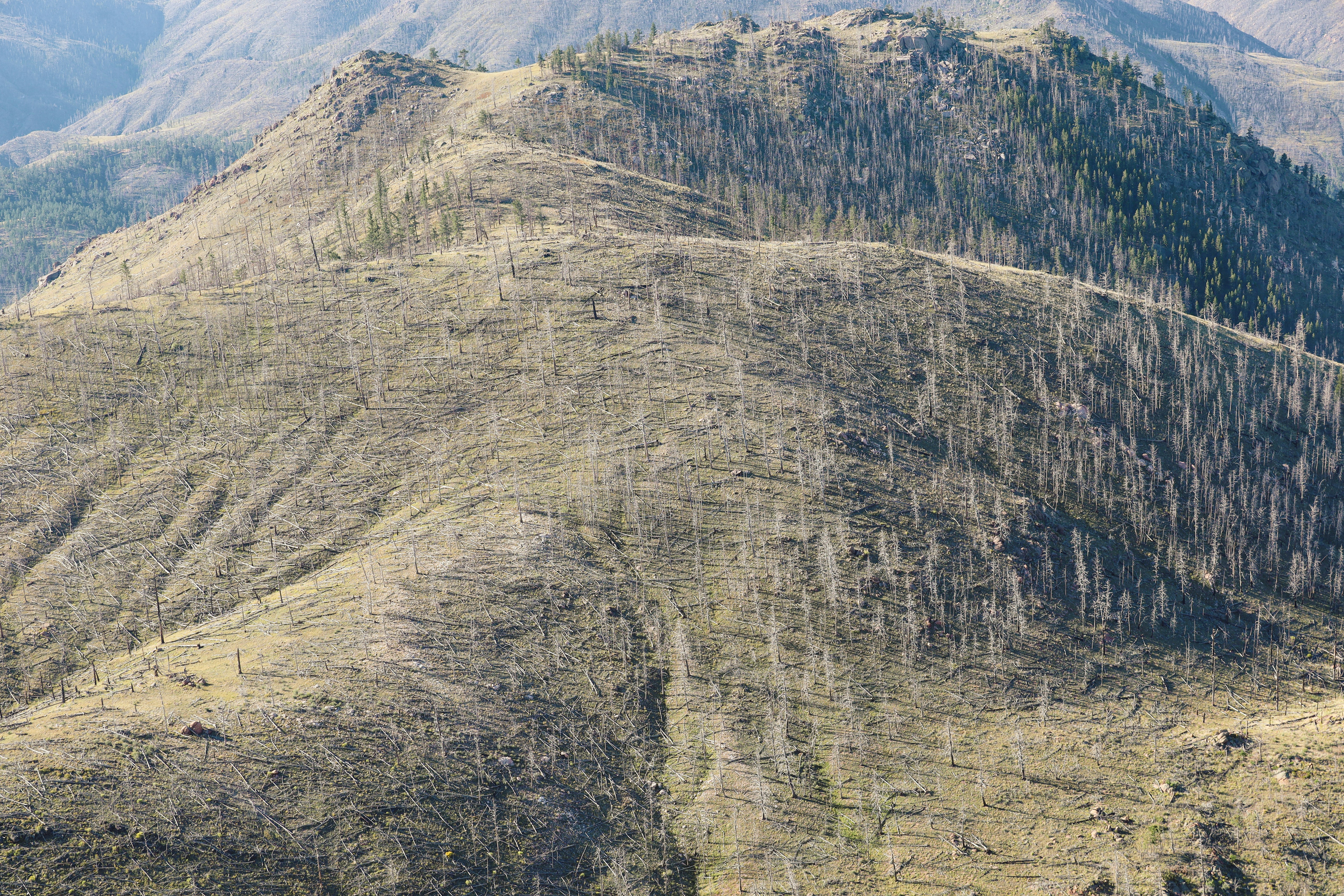 a large mountainous area