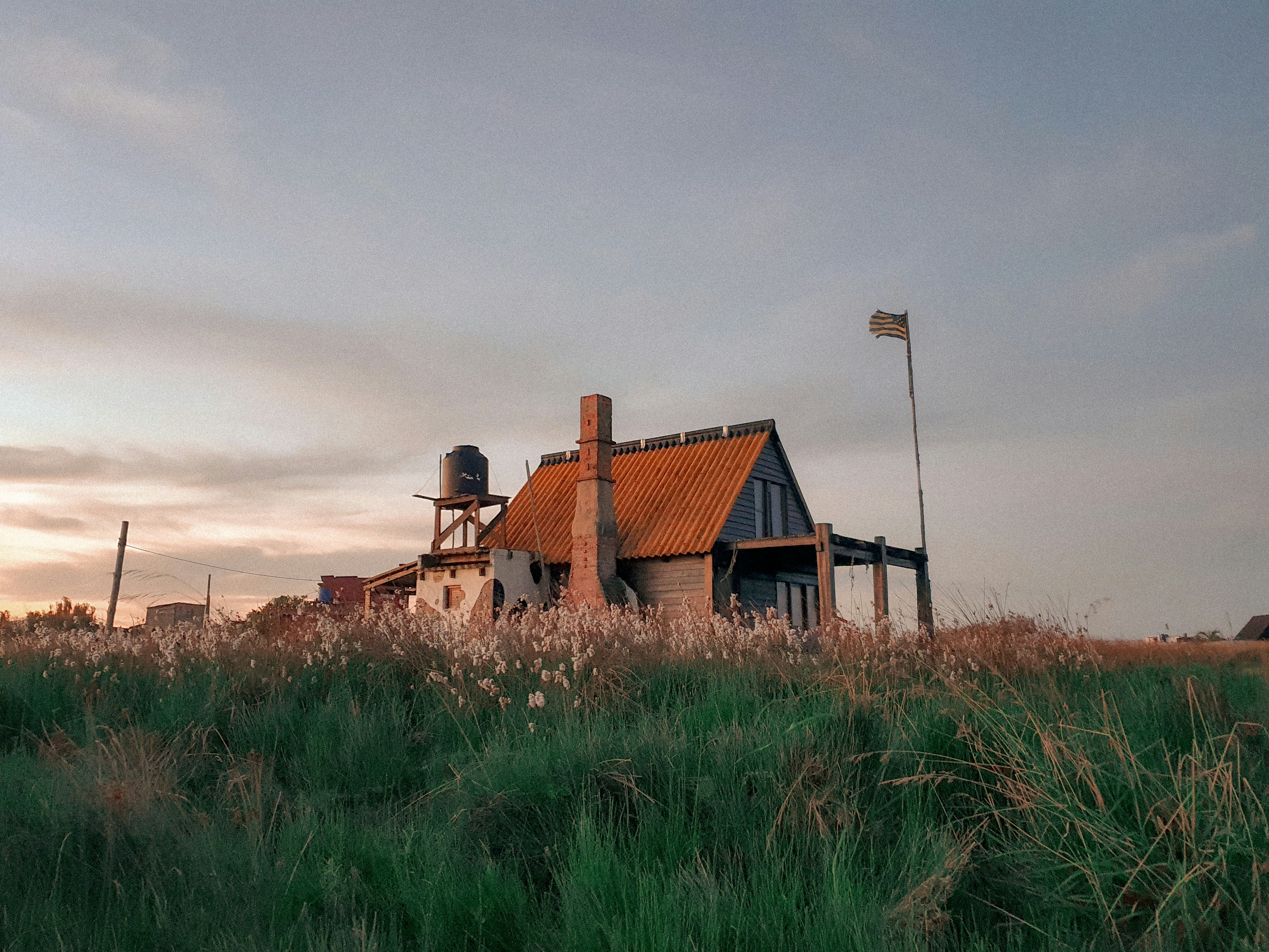 a house in a field