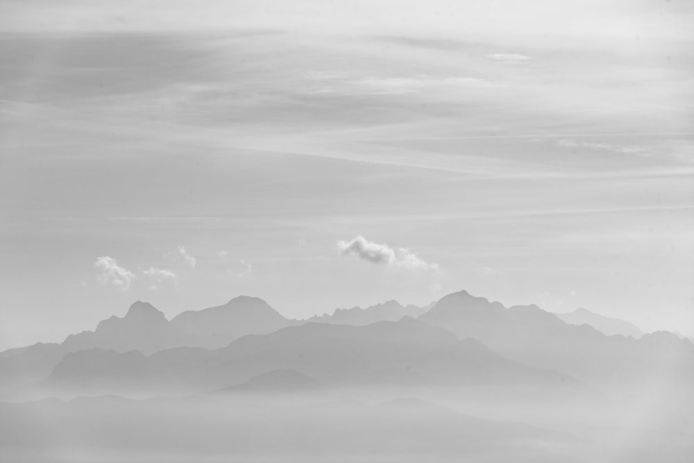 a view of the mountains from the sky