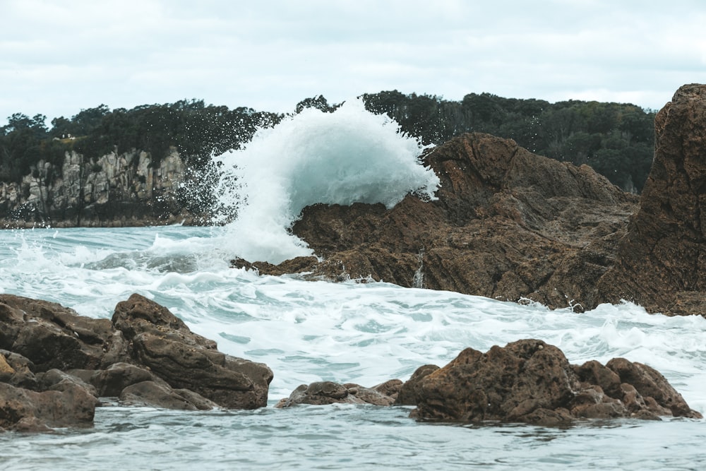 a waterfall over rocks