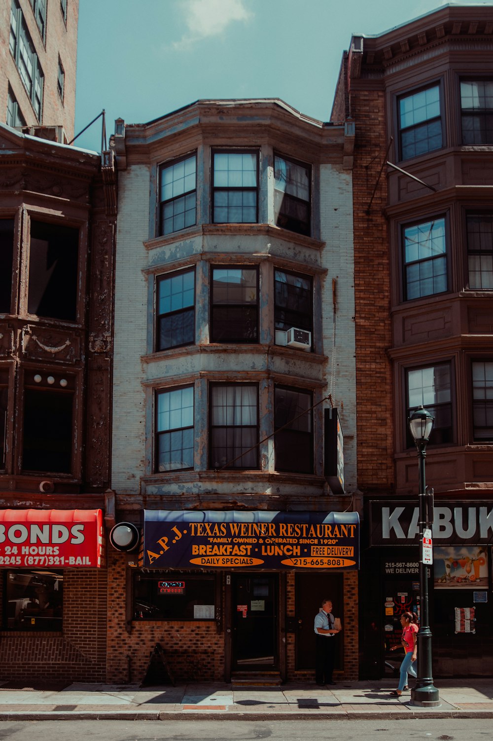 a building with a sign on it