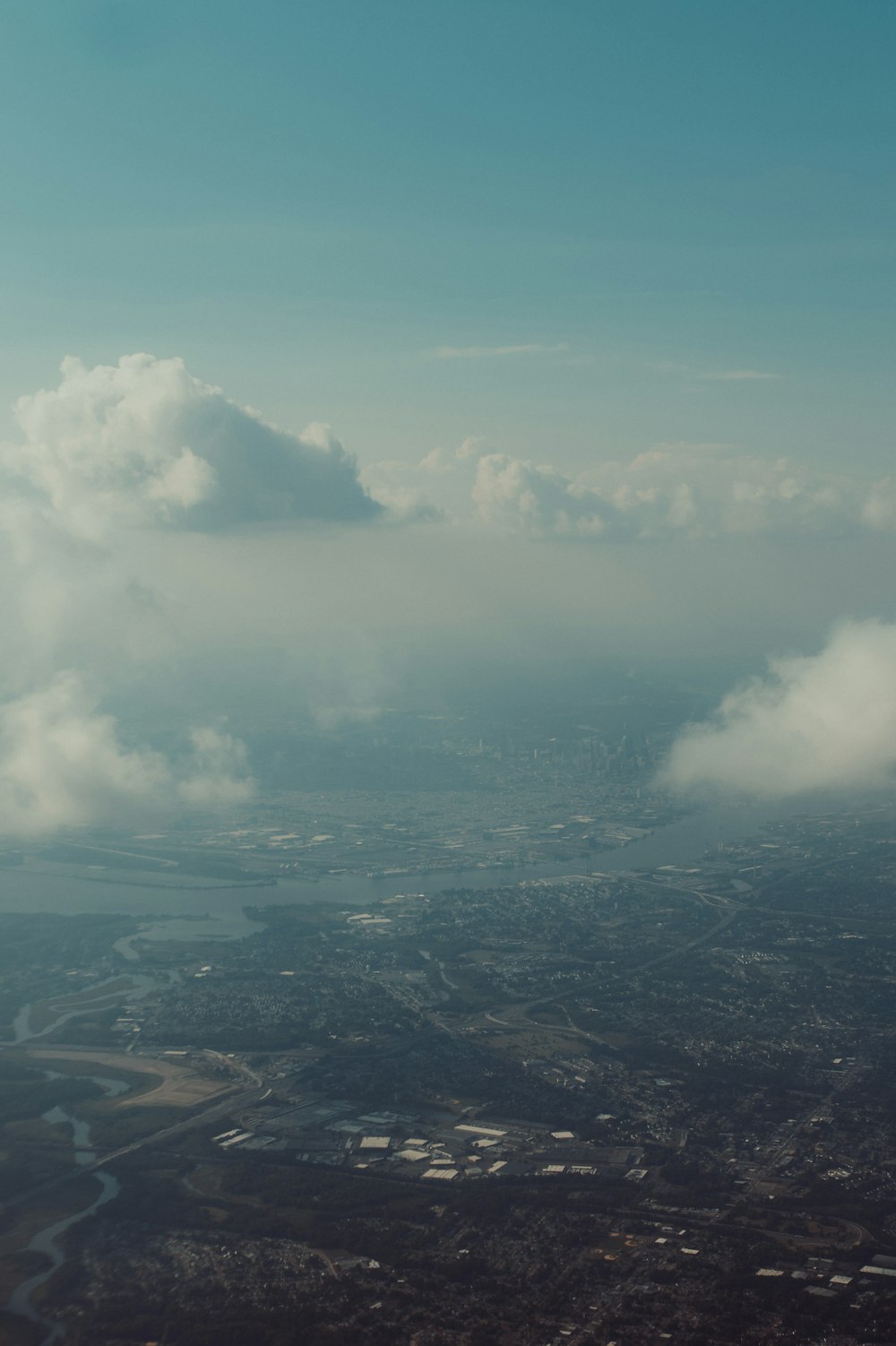 a view of a city from above