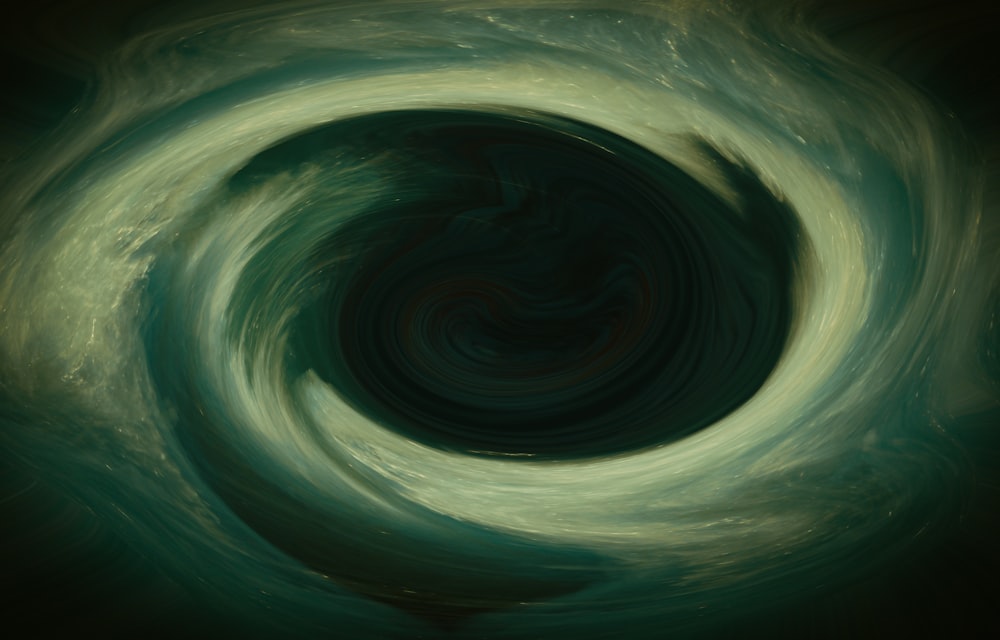 a green and blue swirl