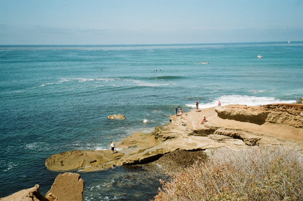 people on a beach