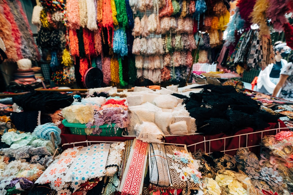 a market with various items