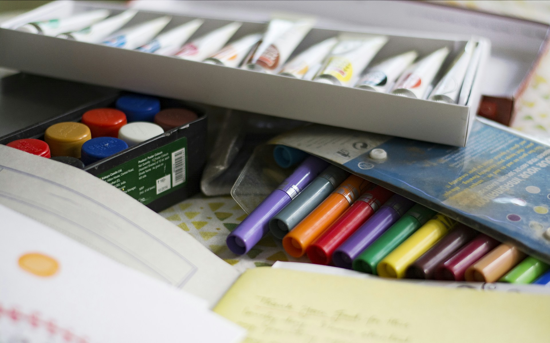 a close-up of some pens and pencils
