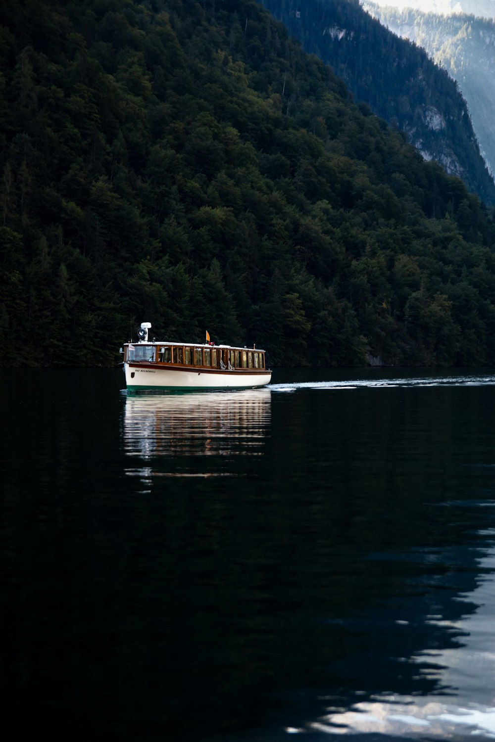 a boat sailing on the water