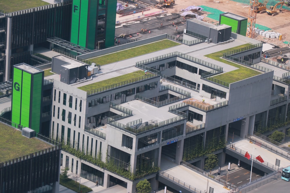 a high angle view of a building