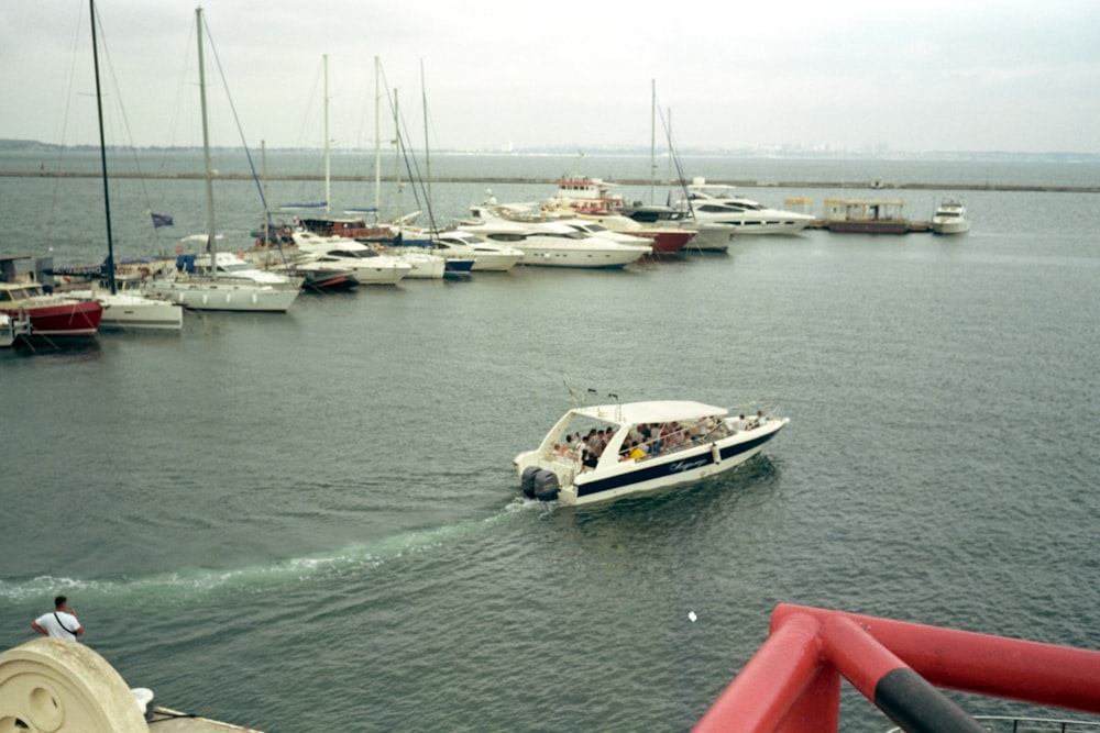 a boat sailing on the water