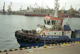 a tugboat in the water
