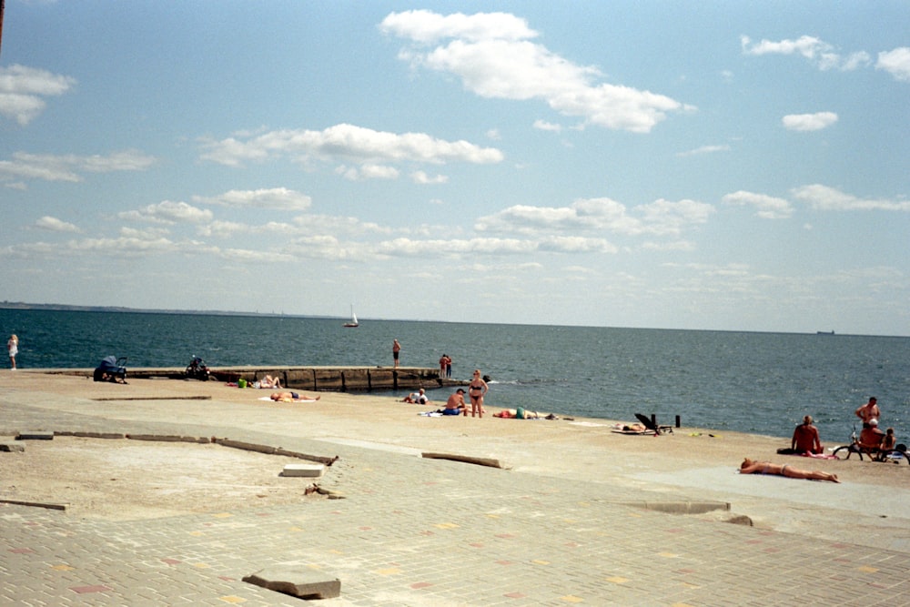 people on a beach