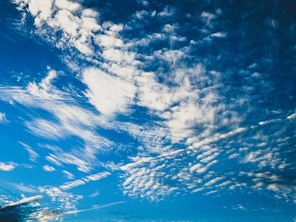 a blue sky with clouds