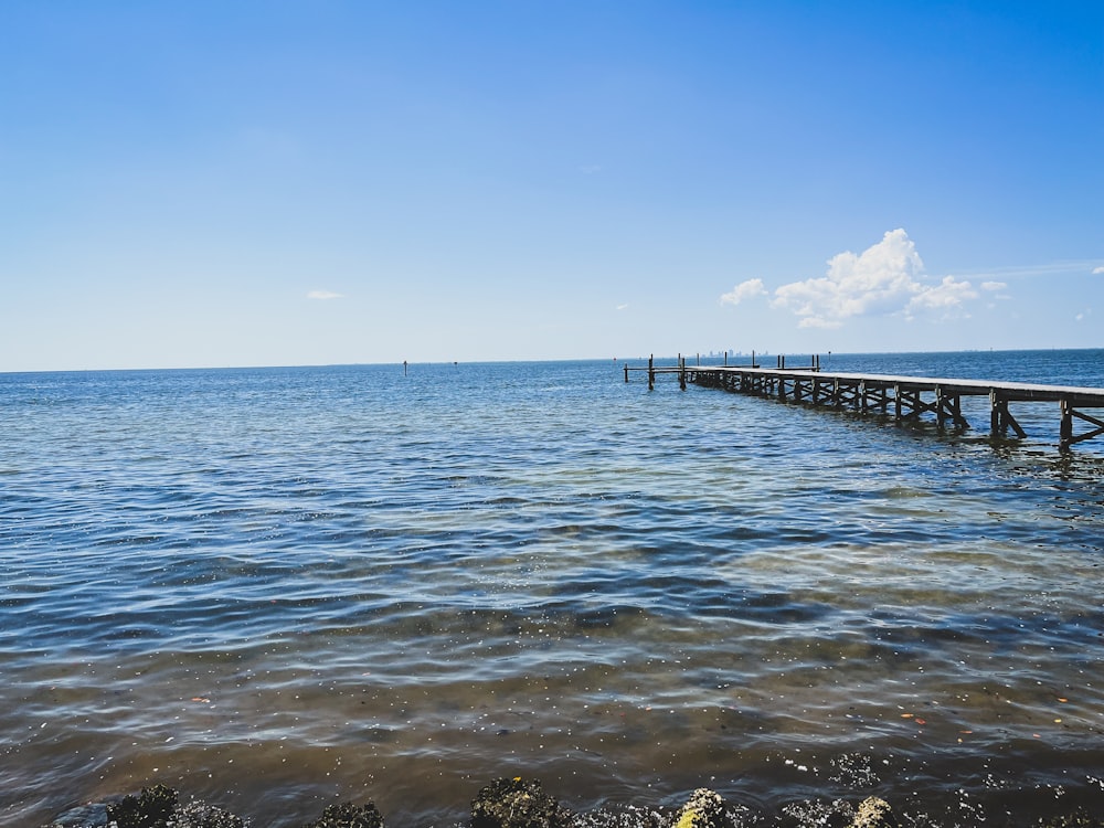 a pier in the ocean