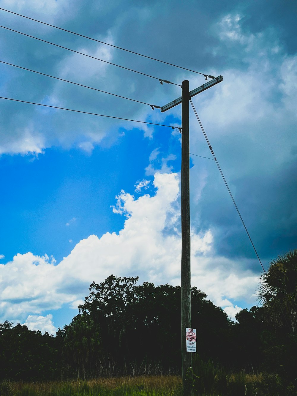 power lines on a pole