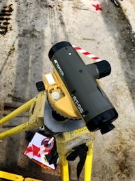 a yellow and black machine