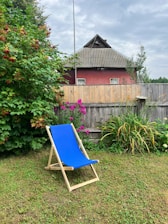 a chair in a yard
