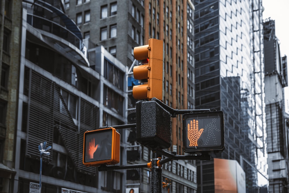 a traffic light has changed to red