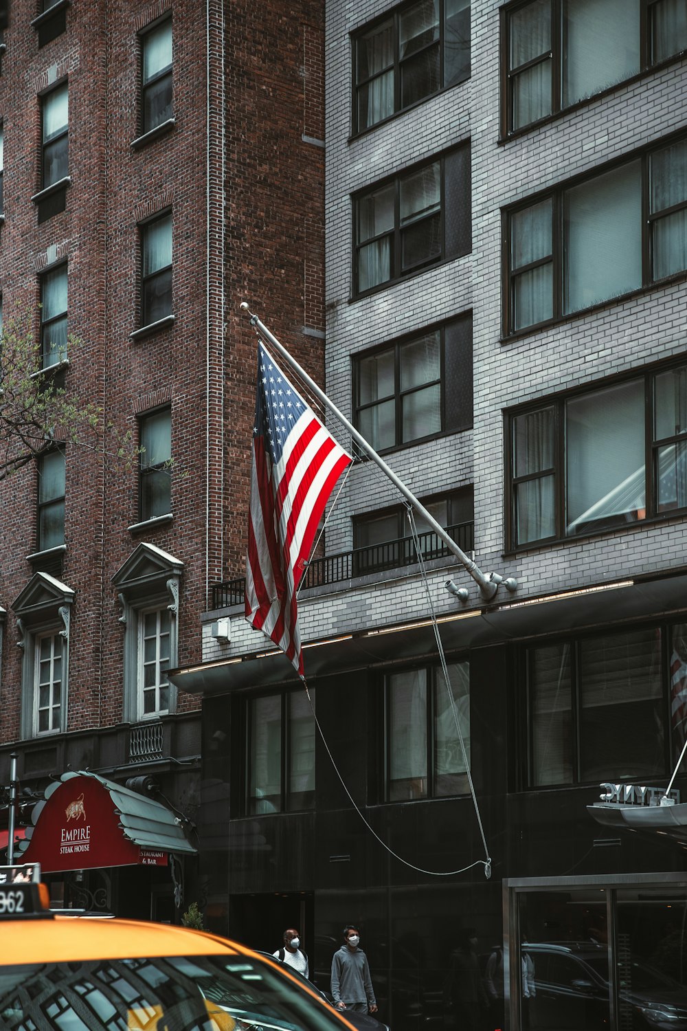 a flag on a pole