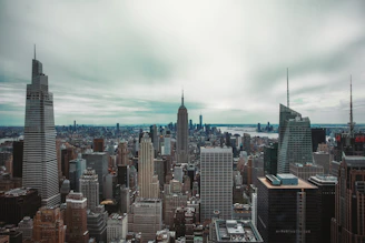 a city with tall buildings