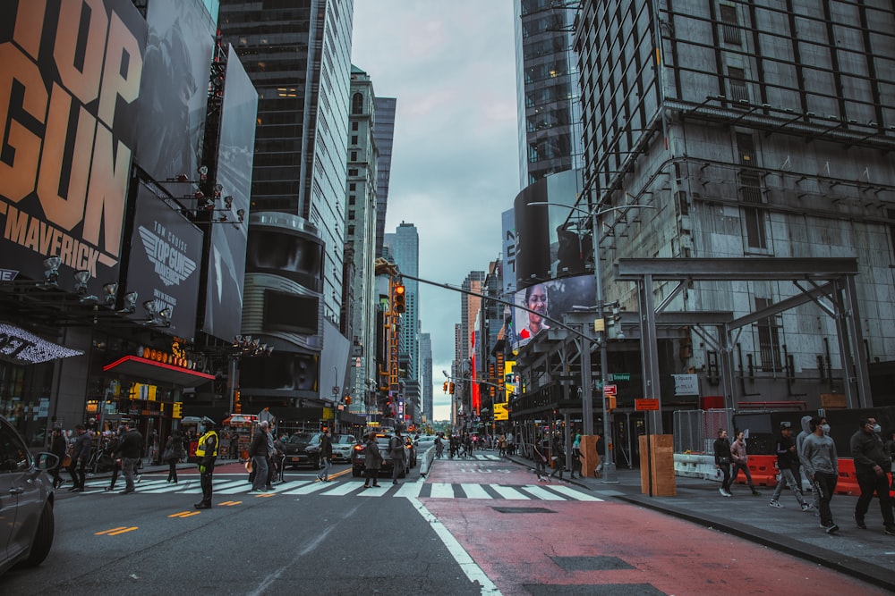 a busy city street