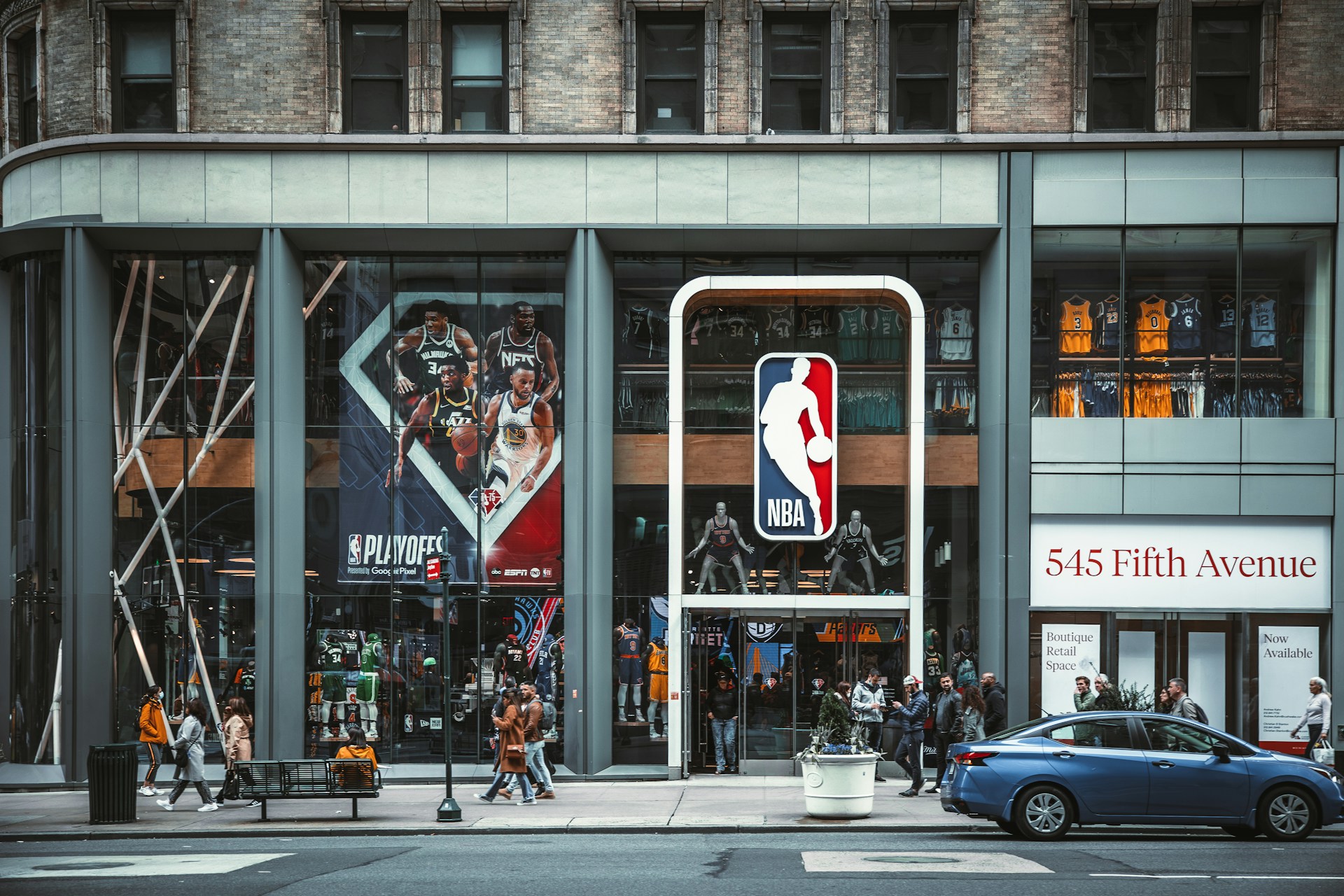 a building with a large sign on the front